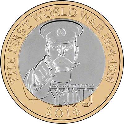 2014 100th Anniversary of the First World War, The Outbreak £2 Coin