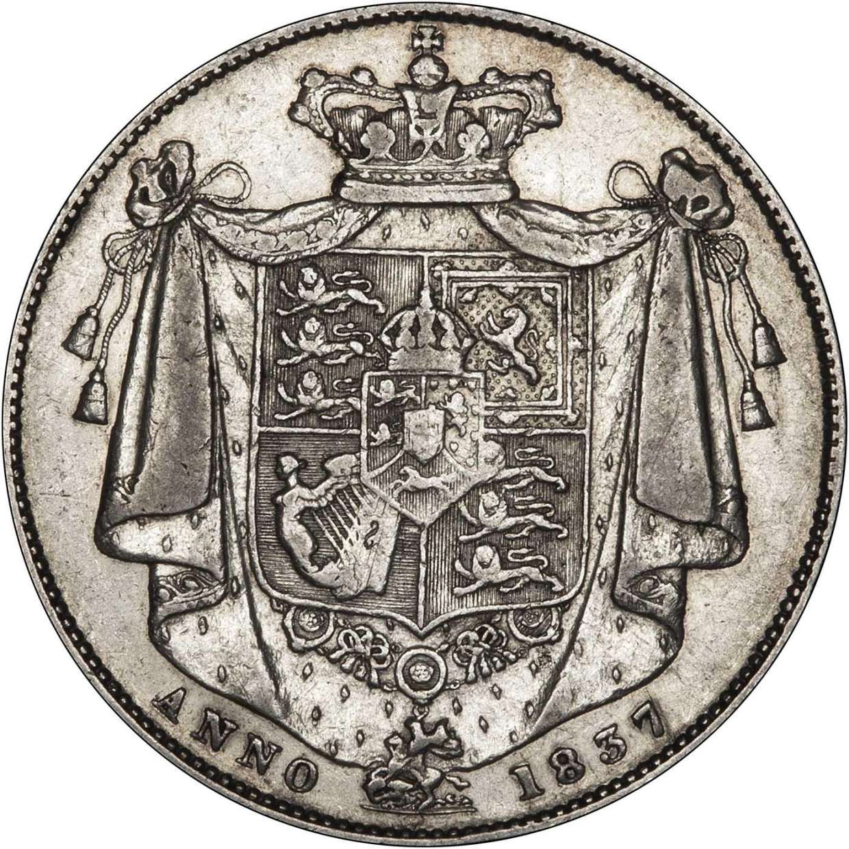1837 William IIII Silver Half Crown