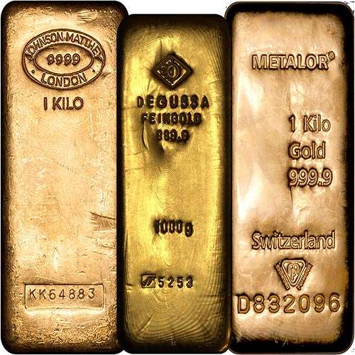 1 Kilo Gold Bar Assorted Refiners