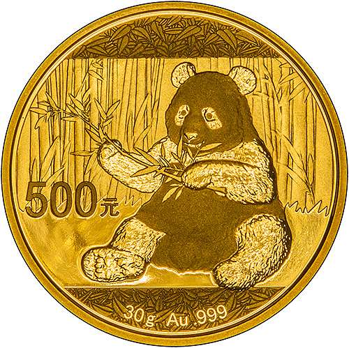 2017 Chinese Panda Gold Uncirculated Coins are available in weights ranging from 1g to 30g