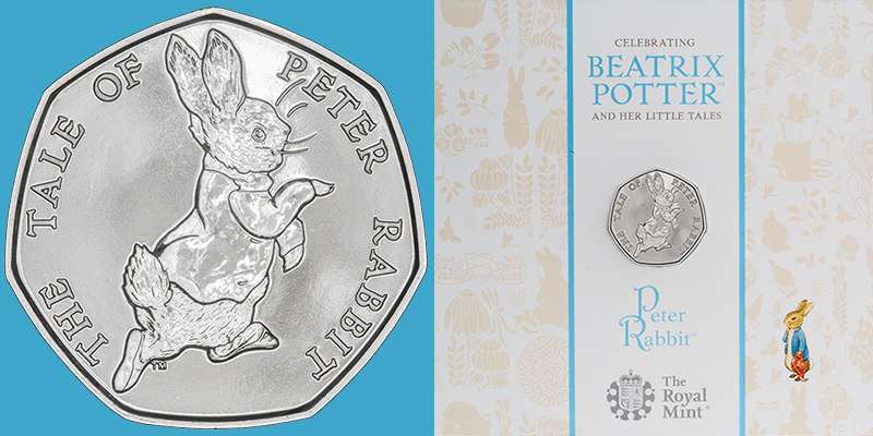 2017 The Tale of Peter Rabbit Fifty Pence BU in Presentation Folder