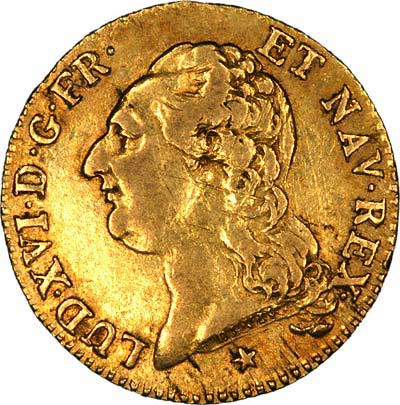 Louis XVI on Obverse of 1786 French Louis D'or