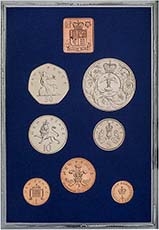 1977 United Kingdom Standard Proof Coin Set l Chard