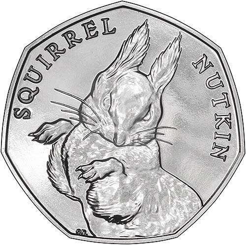 2016 Beatrix Potter - Squirrel Nutkin 50p Bu Coin 