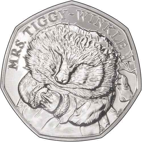 2016 Beatrix Potter - Mrs Tiggy-Winkle 50p BU Coin | Chard