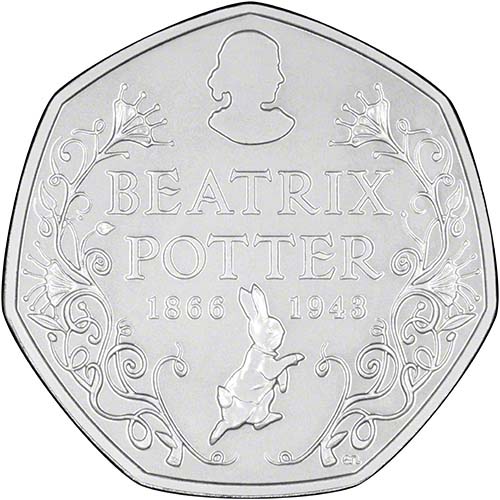 Beatrix Potter - 150th Anniversary 50p BU Coin | Chard